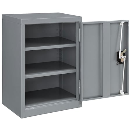 Global Industrial Assembled Wall Storage Cabinet, 18W x 12D x 26H, Gray 269875GY